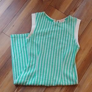 Adorable S Love Ady stretchy teal & white dress